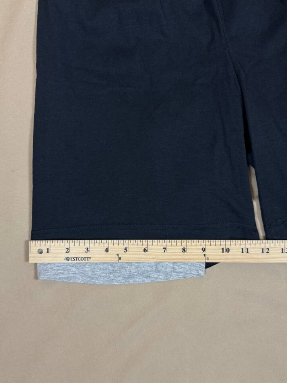 Vintage Nike Shorts Men's Medium Navy Gray Made in Canada Cotton Swoosh - Picture 9 of 10